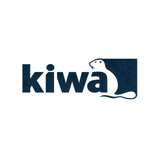 Kiwa logo with stylized beaver silhouette.